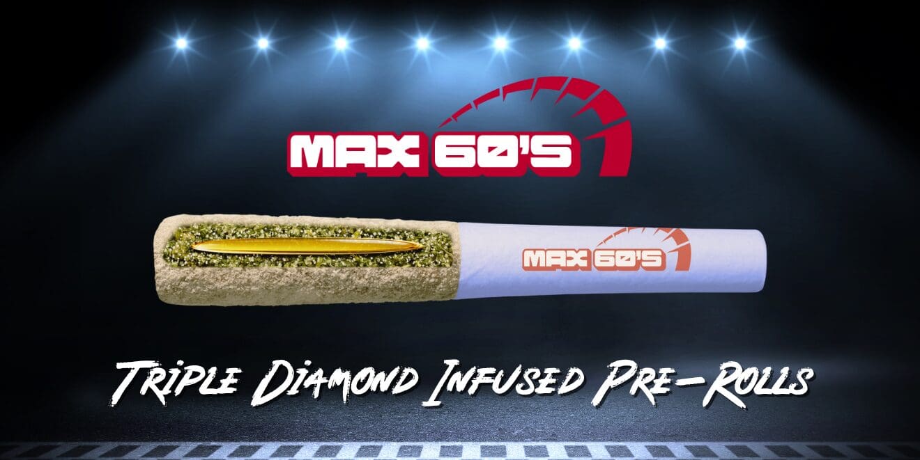 The highest potency infused pre-rolls in Canada. Max 60’s Triple Diamond Infused Pre-Rolls by Chillbilly delivers bold, high-THC cannabis products across all provinces in Canada including British Columbia, Alberta and Ontario.