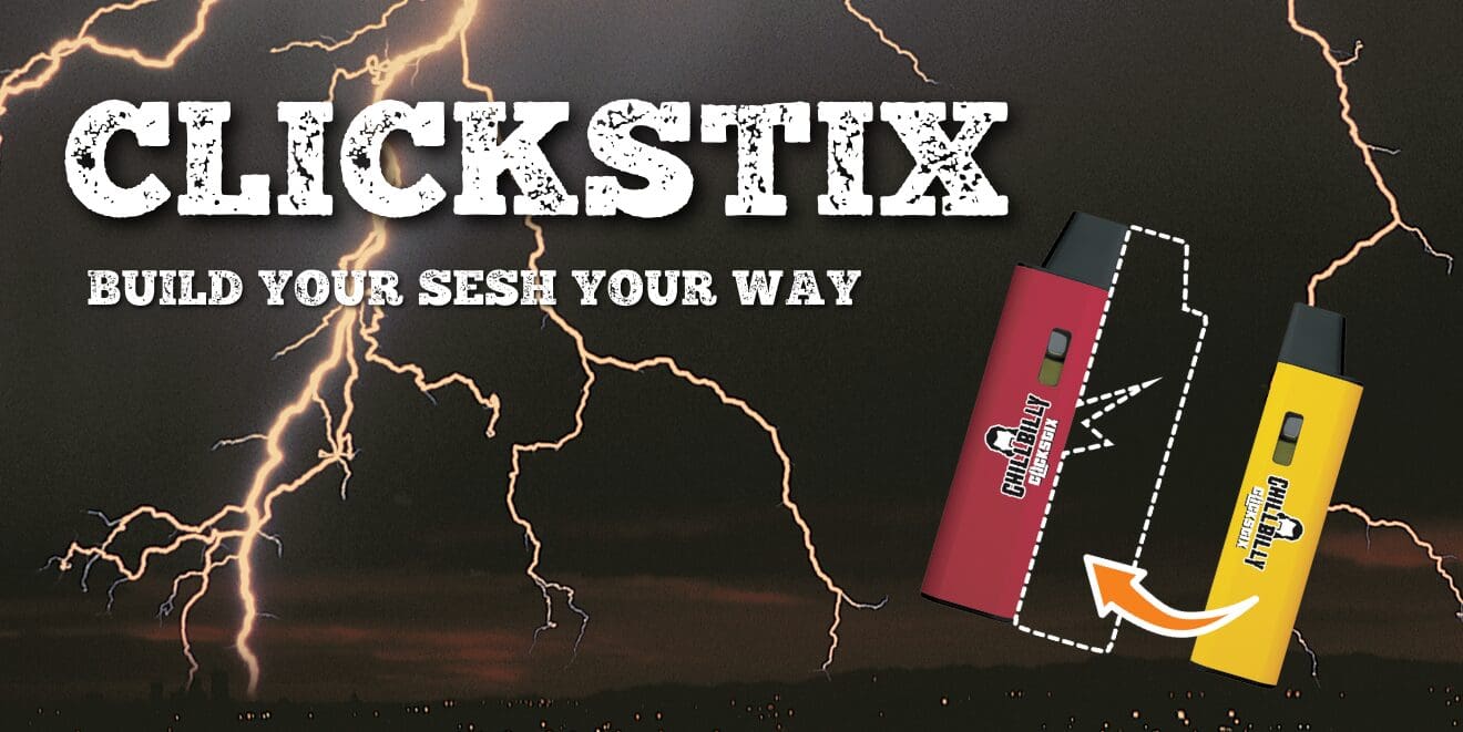 Chillbilly Clickstix are magnetic vapes with menthol. Cannabis available near me